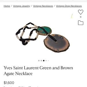 Yves Saint Laurent agate necklace